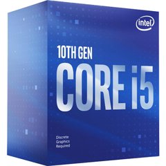 LGA1200 Процесор Intel Core i5-10400F 6/12 2.9GHz 12M LGA1200 65W w/o graphics box BX8070110400F