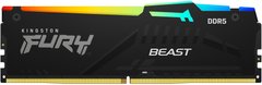 DDR5 6000 16GB Пам'ять ПК Kingston FURY Beast Black RGB KF560C40BBA-16