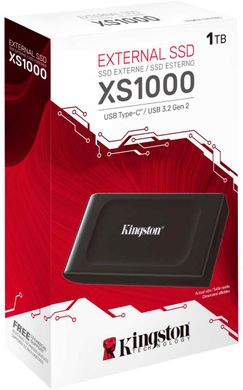 1TB Kingston Накопичувач зовнішній SSD XS1000 USB3.2 Gen 2 Portable Solid State Drive SXS1000/1000G