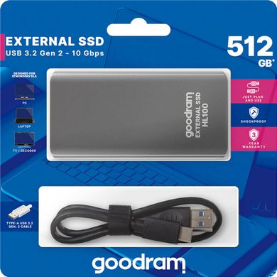 512GB Накопичувач зовнішній Goodram SSD SSDPR-HL100-512