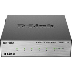 D-Link DES-1005D Коммутатор 5port 10/ 100BaseTX метал.корпус DES-1005D