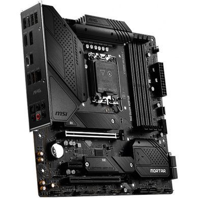 Материнcька плата MSI MAG B660M MORTAR s1700/DDR5x4/HDMI/DP/3PCIe/6SATA/ 2xM.2/1xOptical S/PDIF OUT MAG B660M MORTAR