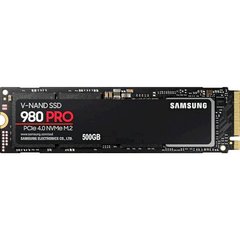500GB Samsung Твердотельный накопитель SSD M.2 980 PRO 500GB NVMe PCIe 4.0 4x 2280 3-bit MLC MZ-V8P500BW