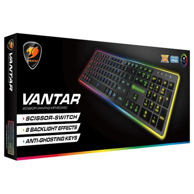Клавіатура Cougar VANTAR ігрова, 8 профілів підсвітки, ножичні перемикачі VANTAR