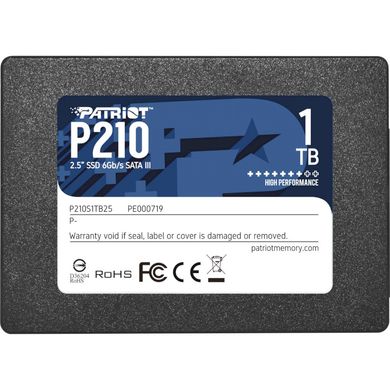 1TB Patriot Твердотельный накопитель SSD 2.5" SATA TLC P210 P210S1TB25