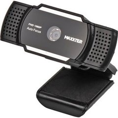 Веб-камера Maxxter USB 2.0, FullHD 1920x1080, Auto-Focus, черный цвет WC-FHD-AF-01