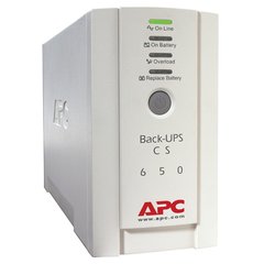 650VA APС Back-UPS 650VA CS (BK650EI)(тип Off line;650ВА /400 Вт;3 розетки IEC 320 c батарейным питанием + 1розетка с защитой только от всплесков:USB:вес:6 кг BK650EI