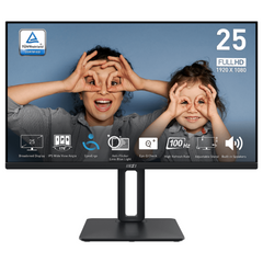 Монітор 24.5" MSI PRO MP251P IPS,FHD(1920 x 1080),1ms,100Hz,178/178 VGA/HDMI/2*2W 9S6-3PC29M-016
