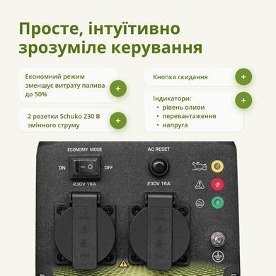 Генератор бензиновий інверторний Konner&Sohnen KSB 33iS, 230В, 3.0-3.3кВт, ручний стартер, 21.5кг KSB33IS