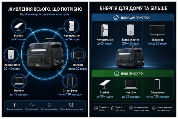 Зарядна станція IEETek P3200 3200Вт/2048 Вт&middot;год