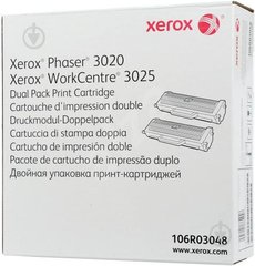 Картридж Xerox Phaser 3020/WC3025 Dual Pack (3K) 106R03048