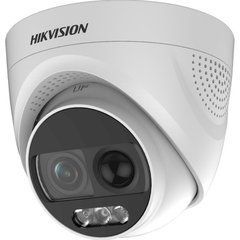 HD-TVI (Turbo HD) камера відеоспостереження Hikvision DS-2CE72DFT-PIRXOF (2.8мм) 2Мп ColorVu з PIR та сиреной