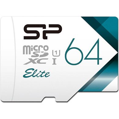 MicroSDXC 64GB Карта памяти Silicon Power Elite Color C10 UHS-I + SDadapter SP064GBSTXBU1V21SP