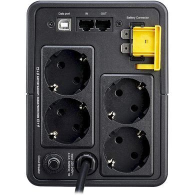 950VA ИБП APC Back-UPS BX950MI (тип Line-Interactive;950ВА /520 Вт;4 розетки Schuko c батарейным питанием :вес:6 кг) BX950MI-GR
