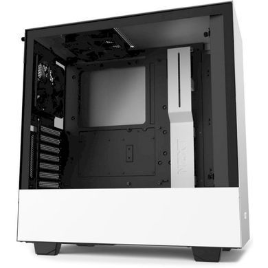 ATX без БЖ Корпус NZXT H510i Compact Mid Tower White/Black Chassis with Smart Device 2 CA-H510i-W1