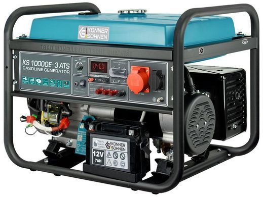 Генератор бензиновий Konner&Sohnen KS 10000E-3, 400В, 8кВт, 3 фази, АВР (ATS), електростартер, 89.2кг KS10000E-3ATS