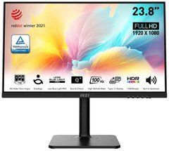 Монітор 23.8" MSI Modern MD2412P IPS,FHD (1920 x 1080), 1ms, 100Hz, 178/ 178, TypeC 15w, HDMI, Mic, колонки 2*3W 9S6-3PA59H-060