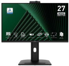 Монітор 27" MSI PRO MP275QPDG IPS,WQHD(2560 x 1440),1ms,100Hz, 178/178, 2*HDMI/2DP/TypeC 98W/колонки 2*3W,WEB 9S6-3PC8CM-001
