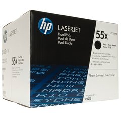Картридж HP LJ P3015 series black (max) DUAL PACK CE255XD