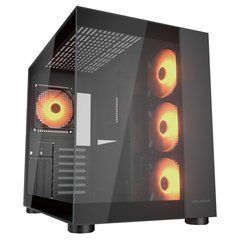 ATX без БЖ Корпус геймерський Cougar FV150 RGB Black 4*120 mm ARGB передвстановлені, Type-C x1, USB3.0 x2, Audio x1