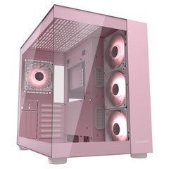 ATX без БЖ Корпус геймерський Cougar FV150 RGB Pink 4*120mm ARGB передвстановлені, Type-C x1, USB3.0 x2, Audio x1
