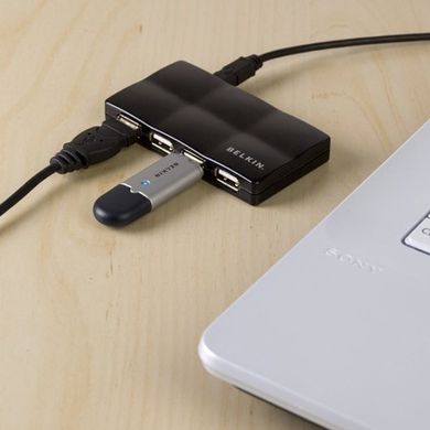 Концентратор USB 2.0, 7 портов Belkin USB Mobile Hub активный, с БП, Black/ Чёрный F5U701cwBLK