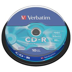 CD-R Диск Verbatim 700MB 52X EXTRA PROTECTION SURFACE (Шпиндель-10 шт) 43437