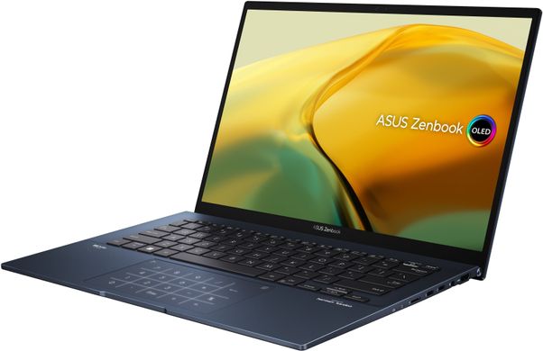 Ноутбук ASUS Zenbook 14 UX3402ZA-KM233W 14" 2.8K OLED, Intel i5-1240P, 8GB, F512GB, UMA, Win11, Голубий 90NB0WC1-M01HR0