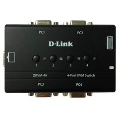 D-Link DKVM-4K KVM-переключатель 4port w/ 2 Cables DKVM-4K