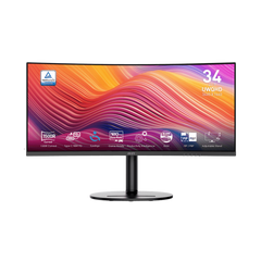 Монітор 34" MSI Modern MD342CQP VA,UWQHD(3440 x 1440), Curved 1500R,1ms,120Hz,178/178, 2*HDMI,DP,Type C,2*3W 9S6-3PC59H-027