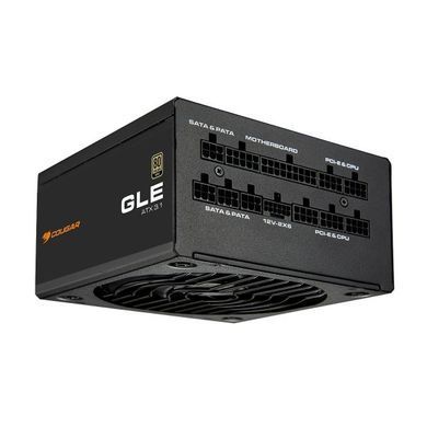 1200W Блок живлення для ПК Cougar GLE1200 80 Plus Gold, Modular, 135 мм Silent Fan, 8SATA + 4PCI-E