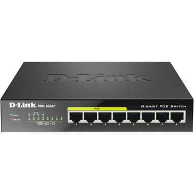 D-Link DGS-1008P Коммутатор 8Port 1Gb, PoE DGS-1008P