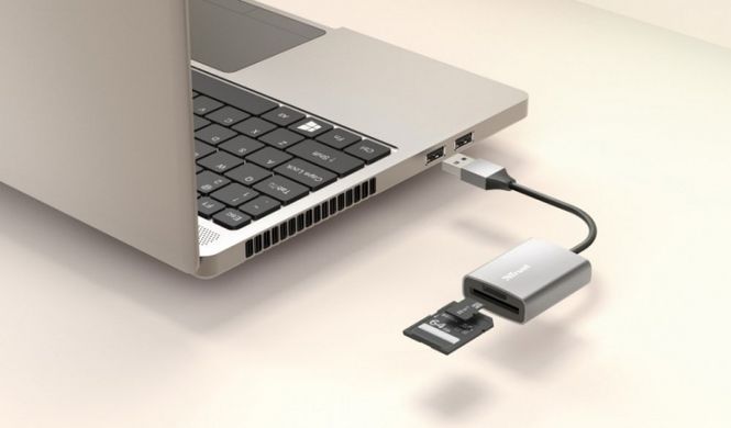 Картридер Trust DALYX FAST USB3.2/SD,SDHC,SDXC,MicroSD ALUMINIUM 24135_TRUST