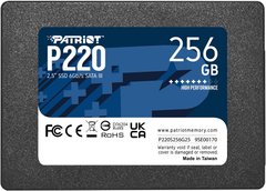 256GB Накопичувач SSD Patriot P220 2.5" SATAIII TLC P220S256G25