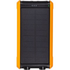 Зовнішній акумулятор (Power Bank) PowerPlant 10000mAh, 2xUSB-A, солнечная панель 5.5V-0,2A PB930494
