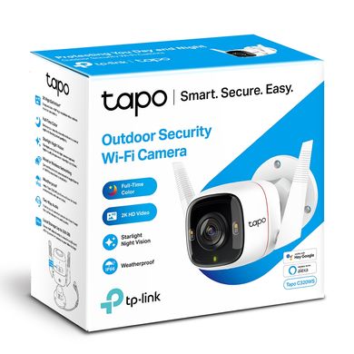 IP-Камера TP-LINK Tapo C320WS 4MP N300 1xFE microSD зовнішня TAPO-C320WS