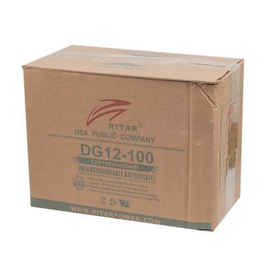 12V 100Ah Акумуляторна батарея Ritar гелева GEL DG12-100