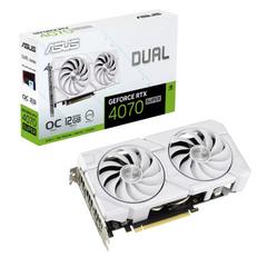 Вiдеокарта ASUS GeForce RTX 4070 SUPER DUAL-RTX4070S-O12G-EVO-WHITE 90YV0KC8-M0NA00