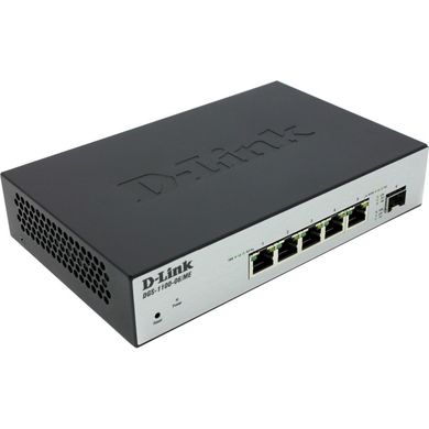 D-Link DGS-1100-06/ME Коммутатор 5port Gigabit, 1-SFP MetroEthernet DGS-1100-06/ME