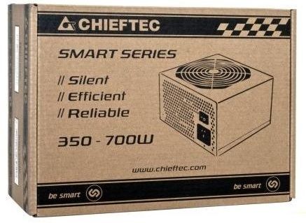 600W Блок живлення для ПК CHIEFTEC RETAIL Smart GPS-600A8, 12cm fan, a/ PFC, 24+4+4, 2xPeripheral, 1xFDD, 4xSATA, 2xPCIe GPS-600A8