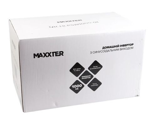 1000VA ДБЖ тривалої дії (інвертор) Maxxter MX-HI-PSW1000-01