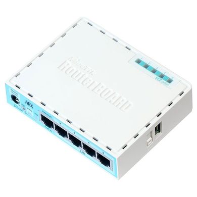 MikroTik RB750Gr3 Проводной маршрутизатор "hEX", 5x GLAN, PoE in, CPU 880MHz, 256MB RAM, RouterOS L4 RB750Gr3
