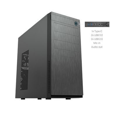 mATX без БЖ Корпус CHIEFTEC Elox HC-10B 2xUSB3.0,1xUSB Type-C,чорний HC-10B-OP