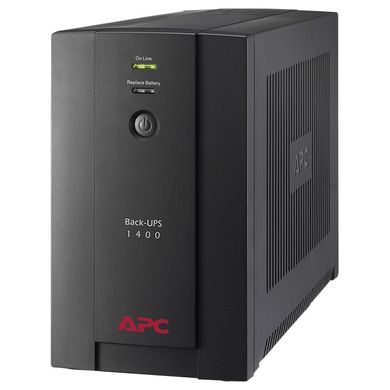 1400VA ИБП APC Back-UPS 1400VA(BX1400UI)(тип Line-Interactive;1400ВА /700 Вт;6 розеток IEC320 c батарейным питанием :вес:12 кг) BX1400UI