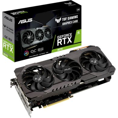 Відеокарта ASUS GeForce RTX 3070 TUF/OC/V2/8GB/GDDR6 TUF-RTX3070-O8G-V2-GAMING 90YV0FQI-M0NA00