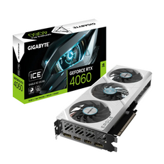 Вiдеокарта GIGABYTE GeForce RTX 4060 EAGLE OC ICE 8G (GV-N4060EAGLEOC ICE-8GD)