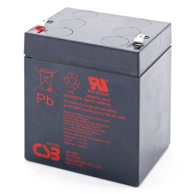 12V 4,5Ah Аккумулятор для ИБП CSB GP1245 (93 х 70 х 102мм) 1,8кг GP1245