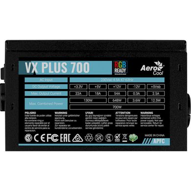 Блок питания Aerocool VX Plus 700 RGB 700W