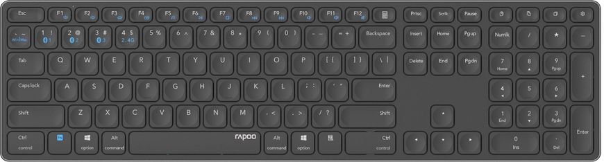 Клавіатура бездротова Rapoo E9800M Wireless Gray