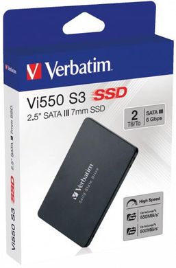 2TB Verbatim Твердотельный накопитель SSD 2.5" Vi550 7mm SATA III 49354